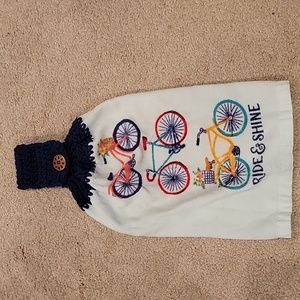 Handmade Hanging Hand Towel - Bicycles